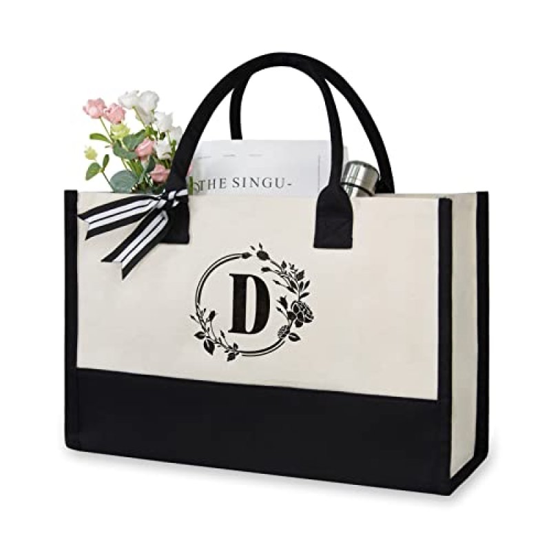 TOPDesign Canvas Tote Bag, Personalised Present for Women