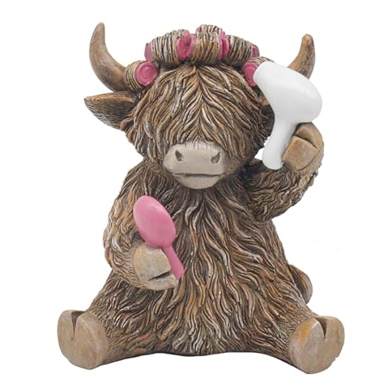 Lesser & Pavey Happy Highland Cow Hairdo Decor…