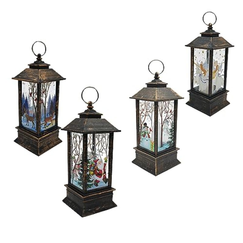 Festive Candle Lanterns, Set of 4
