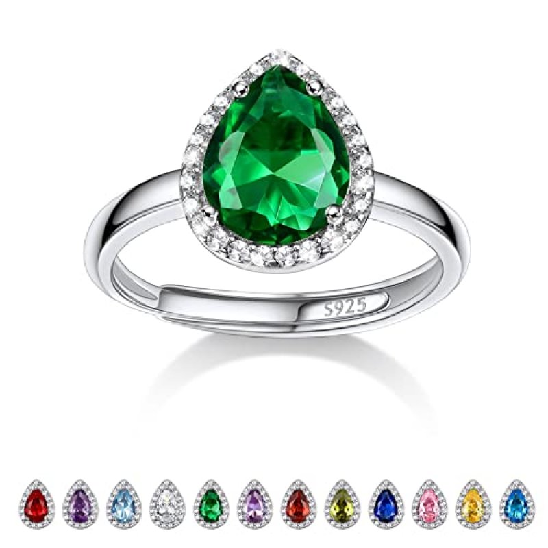 Bestyle Emerald Birthstone Ring