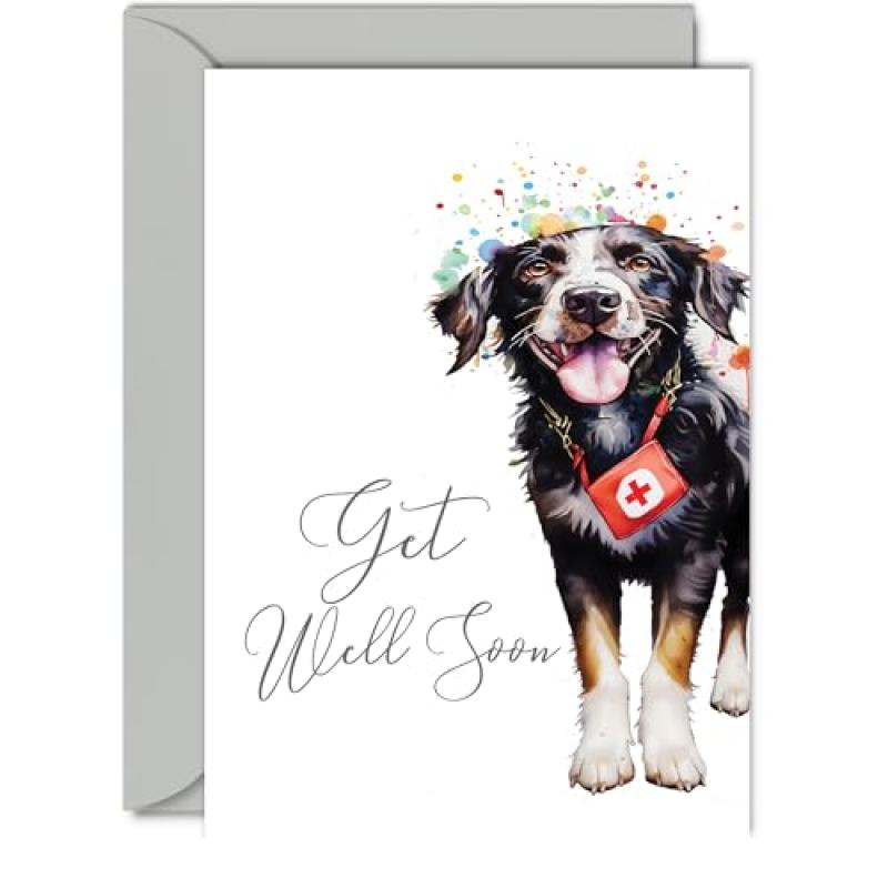 Get Well Soon Cards - Cute Dog Design
