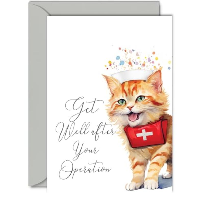 Get Well Soon Cat Kitten Cards