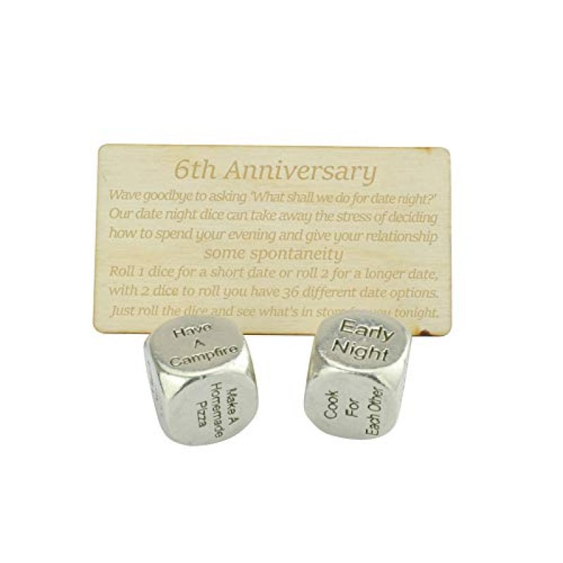 Metal Date Dice for Anniversary Night
