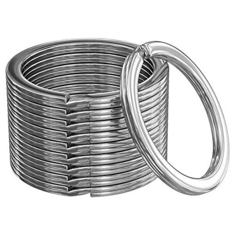 Metal Key Rings with Flat Split