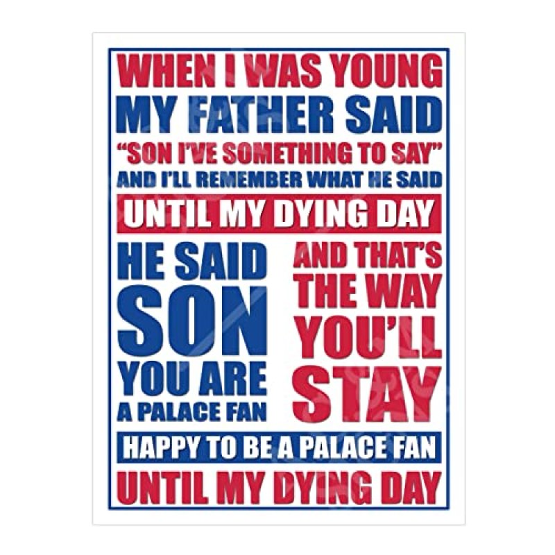 Metal Sign Plaque for Crystal Palace Fans