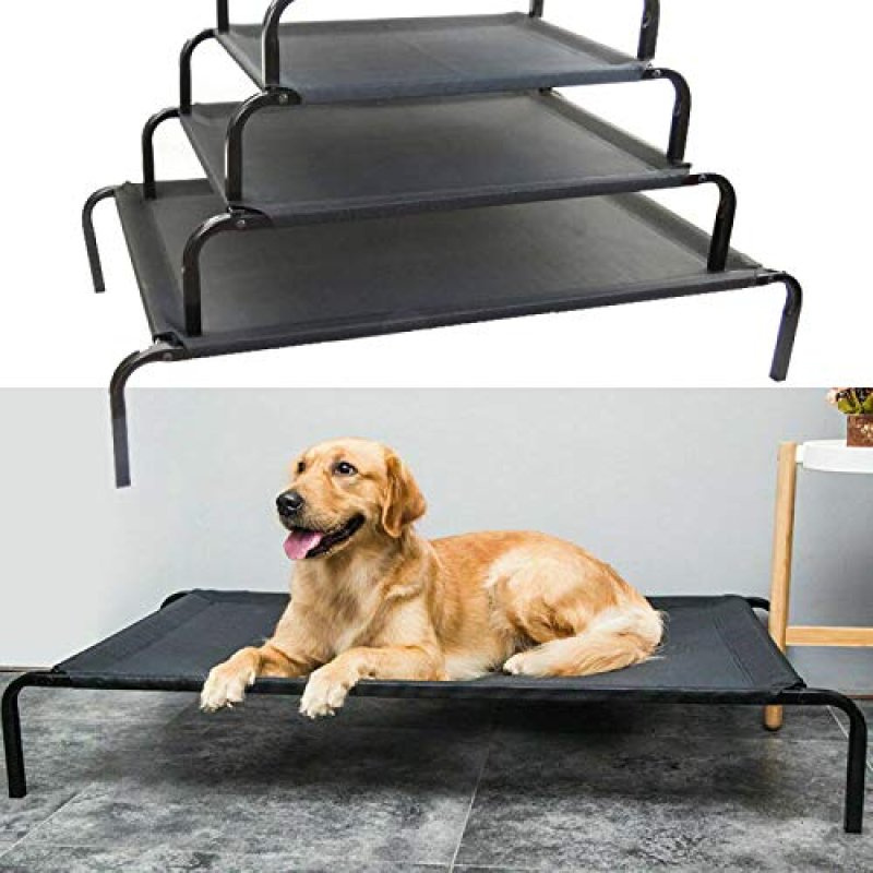 Metal Frame Dog Cot Elevated Pet Bed, Raised Dog…