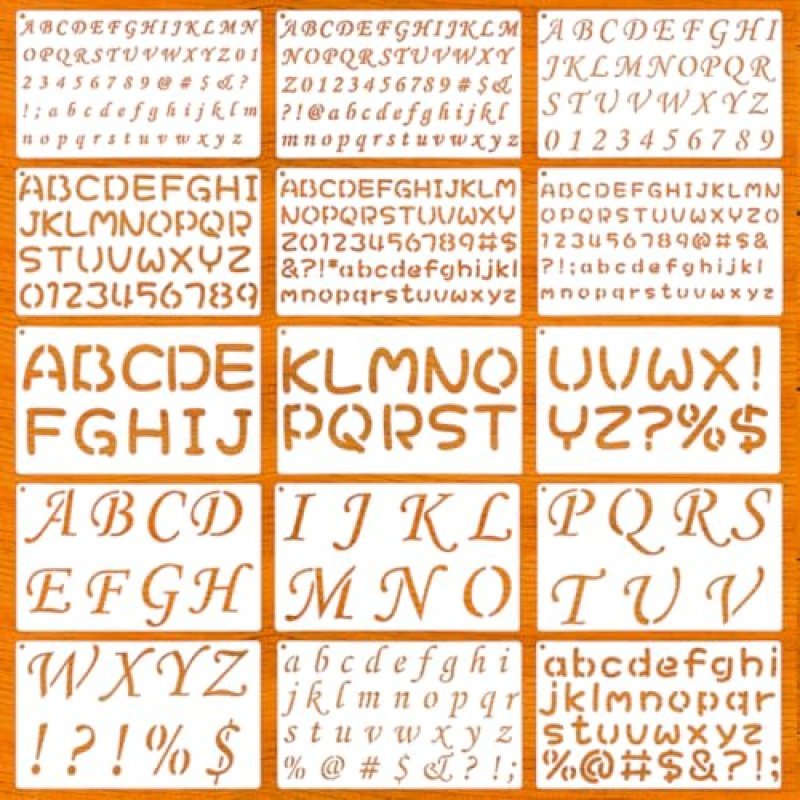 Letter & Number Stencil Set