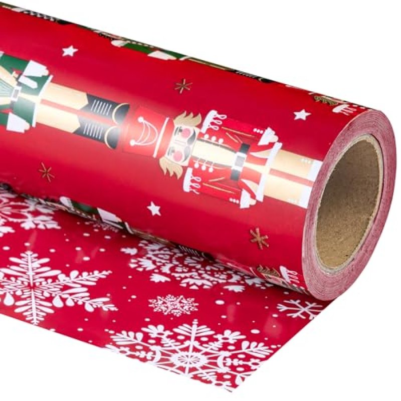 WRAPAHOLIC Reversible Nutcracker Christmas…