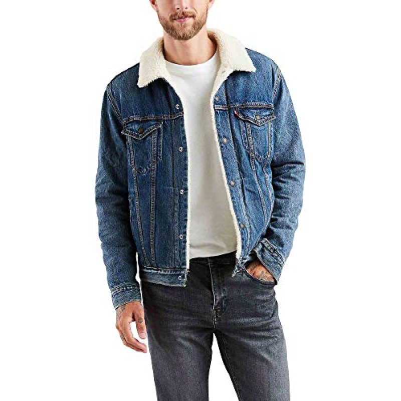 Levi's Men's Type 3 Sherpa Trucker Denim Jacket,…