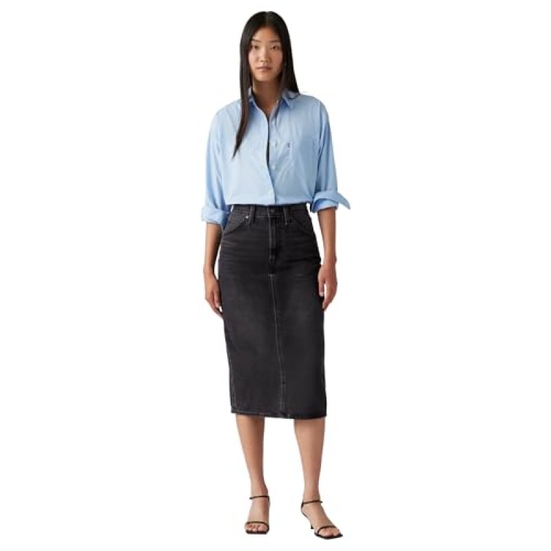 Levi's Women's High Rise Back Slit Skirt,…