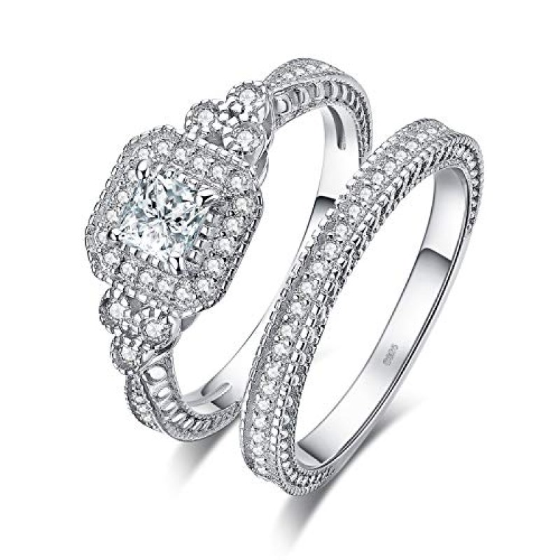 JewelryPalace White Gold Plated 925 Sterling…