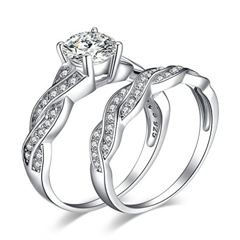 JewelryPalace White Gold Plated 925 Sterling…