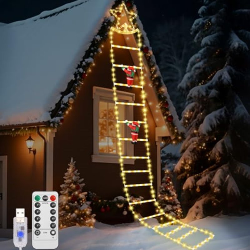 Lewondr Christmas Ladder Lights