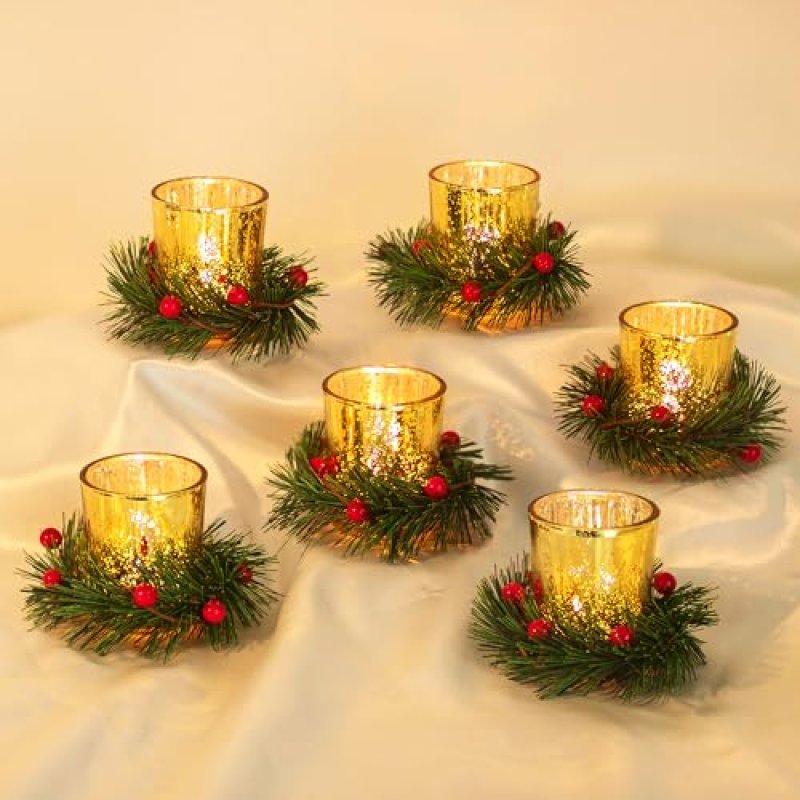 Hewory Christmas Candle Holder Set
