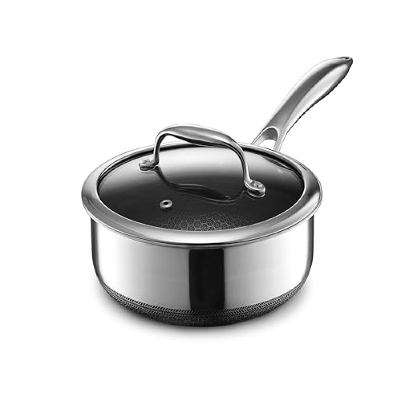 HexClad Hybrid Nonstick 2-Litre Saucepan with…