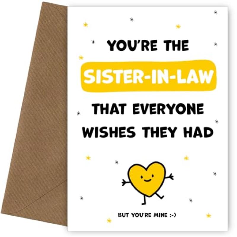 Hey Chimp Sister-in-Law Birthday Card