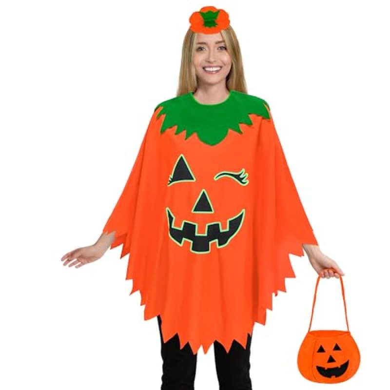 Yezmo Pumpkin Poncho Costume