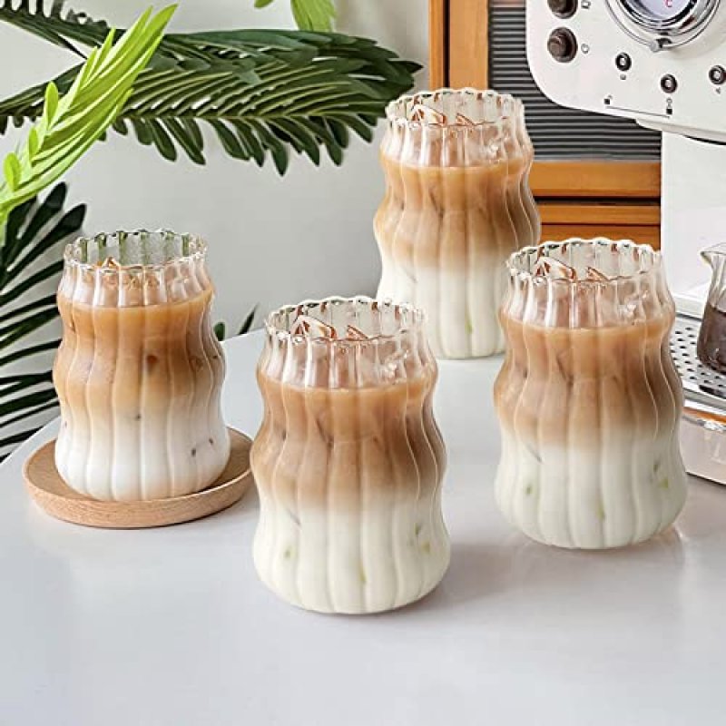 ChYoung Ribbed Coffee Glasses