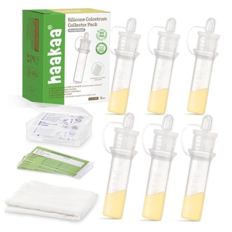 haakaa Silicone Colostrum Collector Kit, Breast…