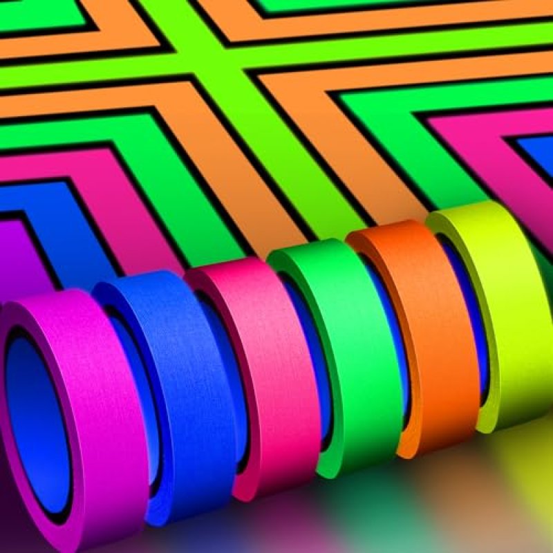 Whaline 6 Colors Neon Gaffer Cloth Tape,…