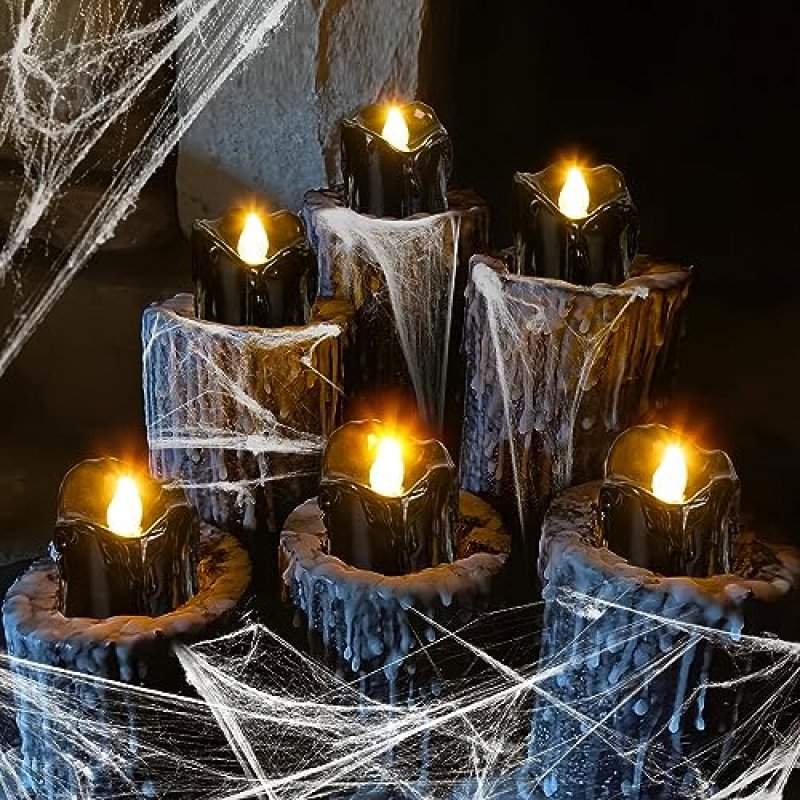 Charfia LED Halloween Tea Lights