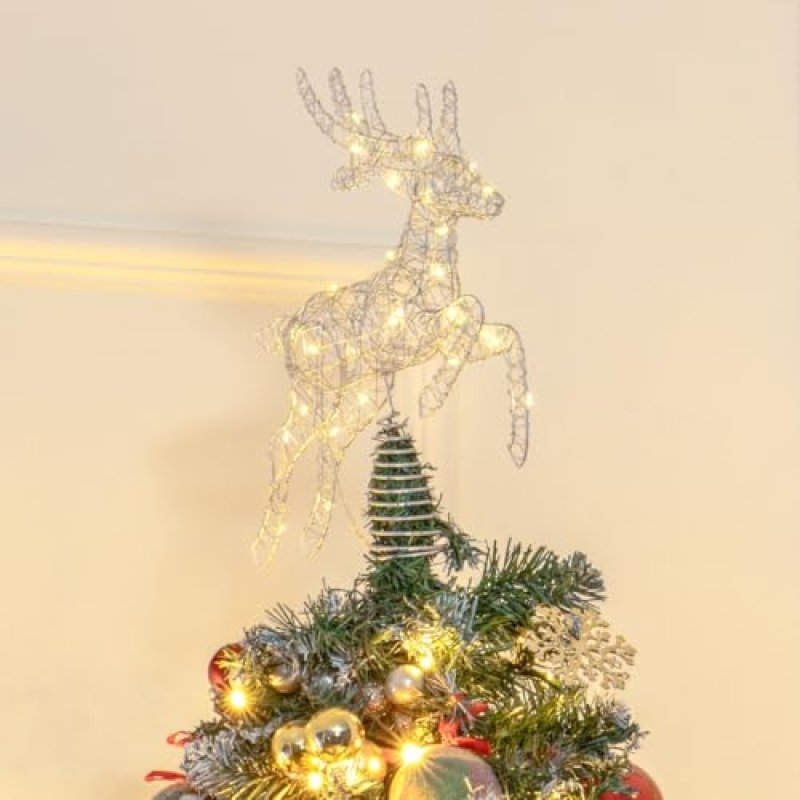 The Christmas Workshop 73889 Silver Reindeer Tree…