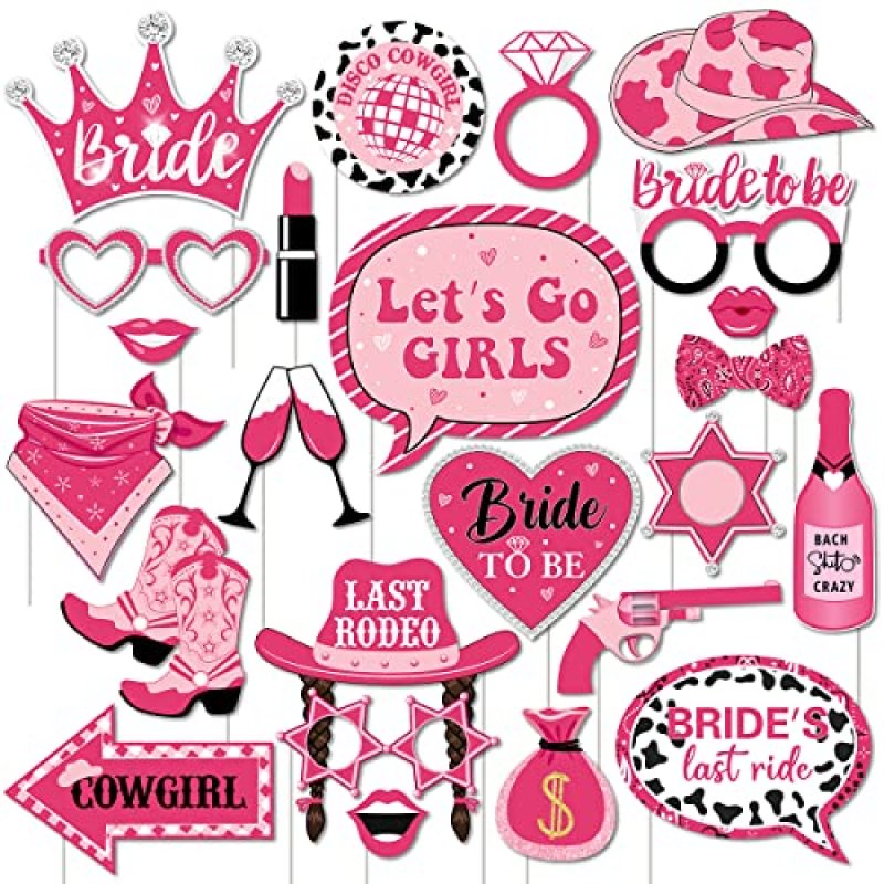 Cheereveal Cowgirl Photo Props