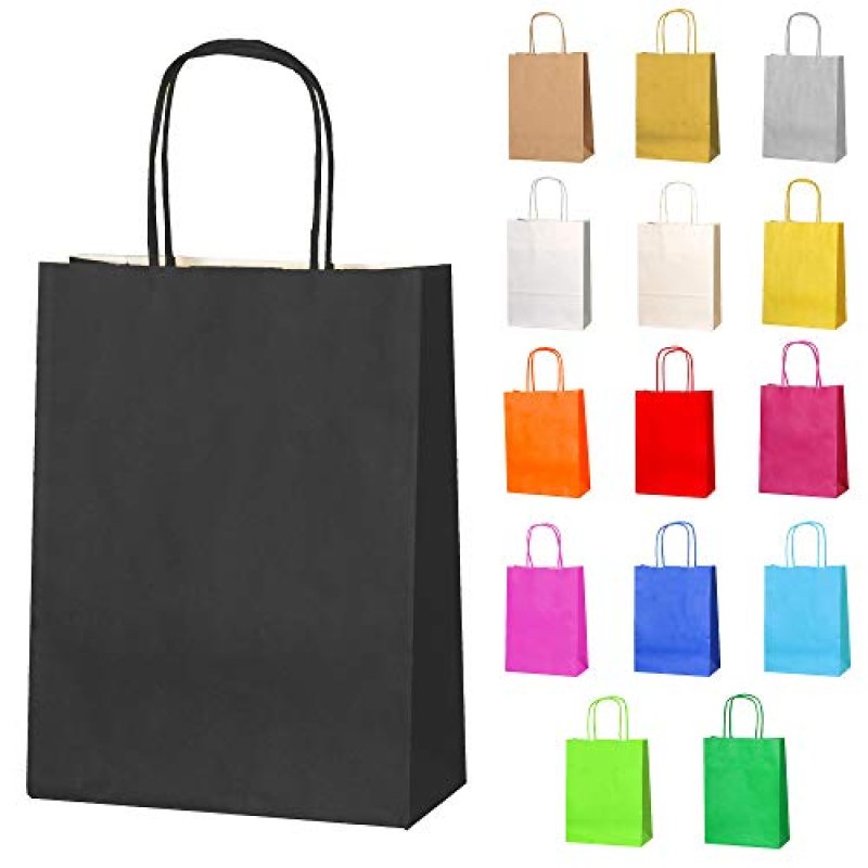 Thepaperbagstore 10 Black Small Paper Party Bags…