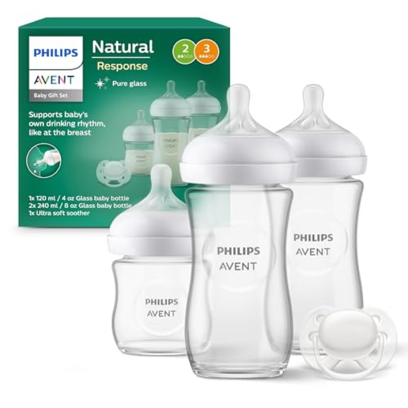 Philips Avent Glass Baby Bottle Newborn Gift Set …