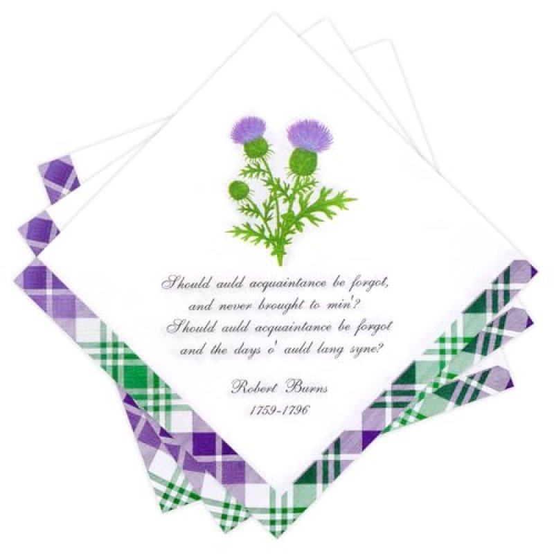 DPKOW Thistle Flower Napkins