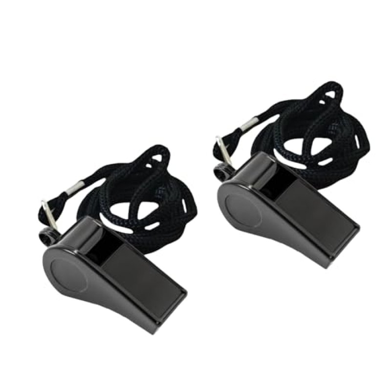 XICHENGHISDAI Whistles, 2-Pack Black Plastic…