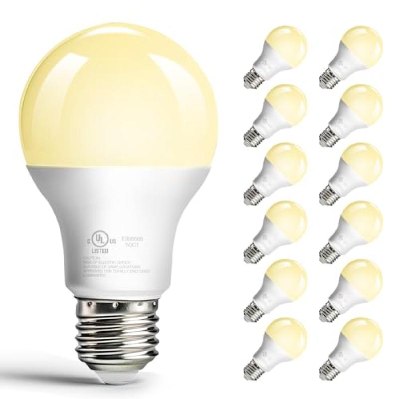 Phopollo E27 LED Bulb, Warm White, 9W