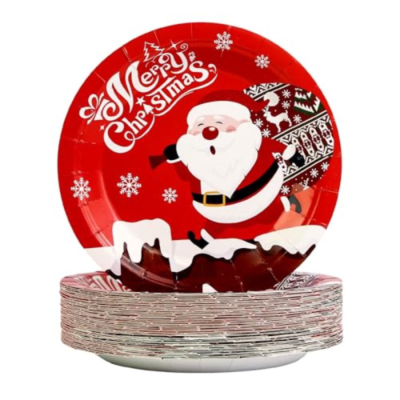 AHPYEUHK Christmas Paper Plates