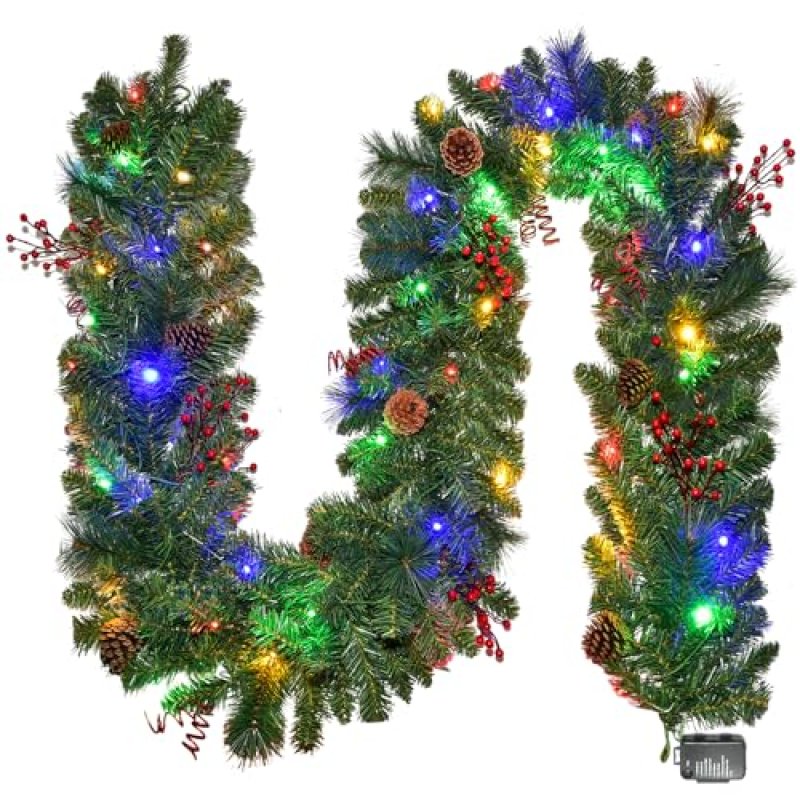 Christmas Garland with Lights