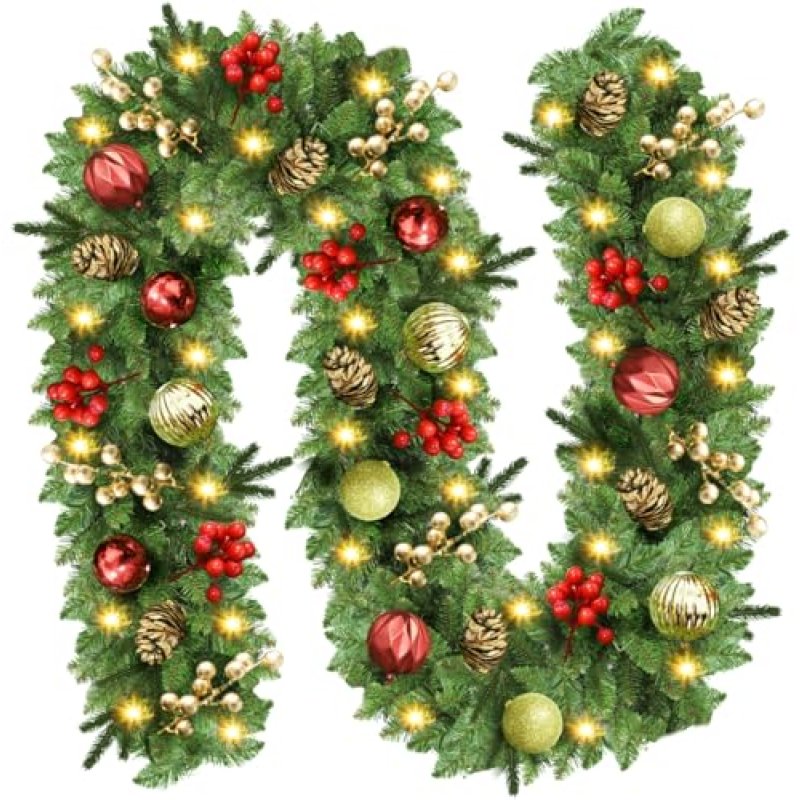Christmas Garland with Lights