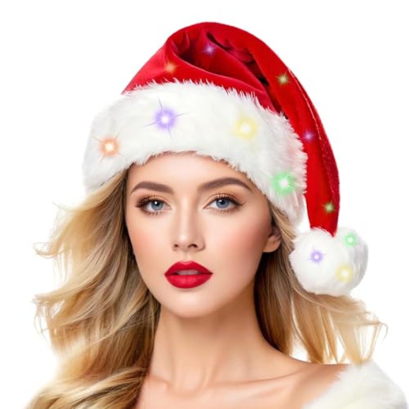 OGAJO Christmas Hat for Adults Santa Hats Unisex…
