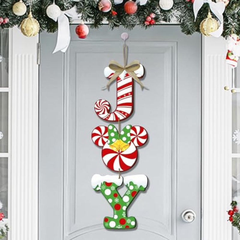 Christmas Decorations Joy Door Sign, Christmas…