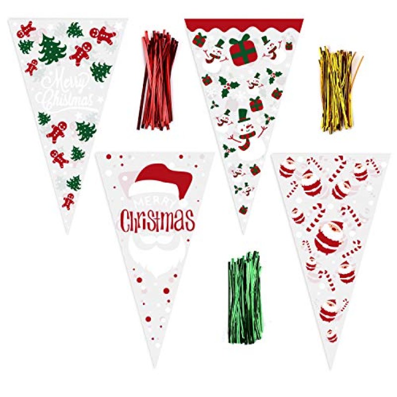 DIYASY Christmas Cellophane Bags