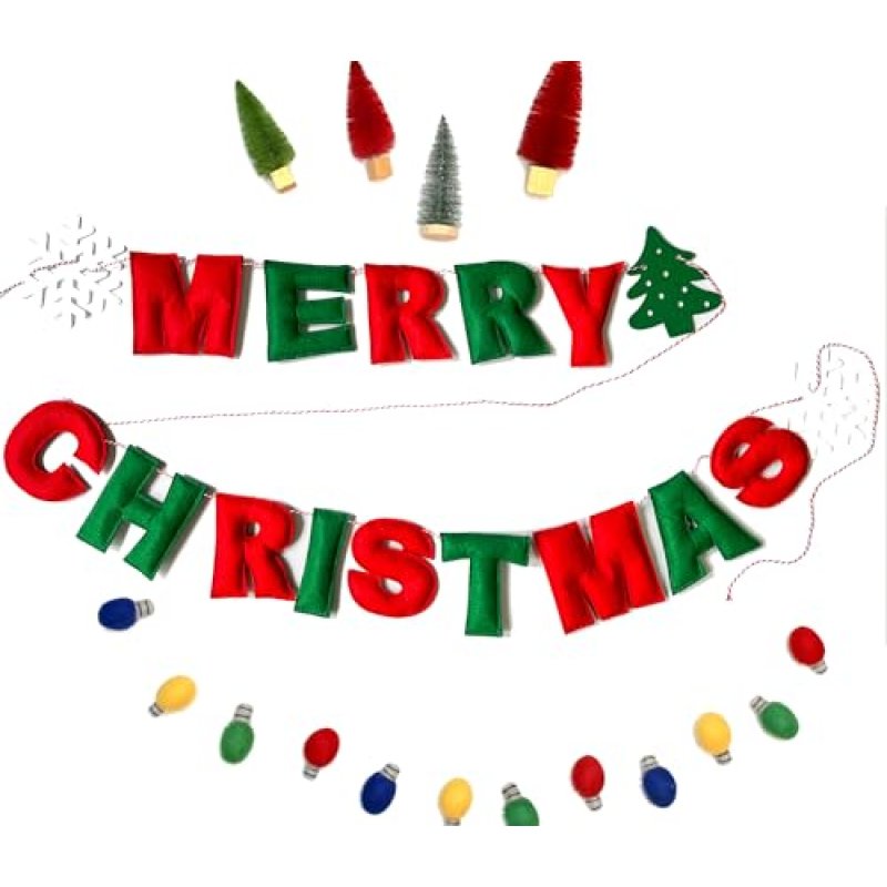 Christmas Felt Garland Banner