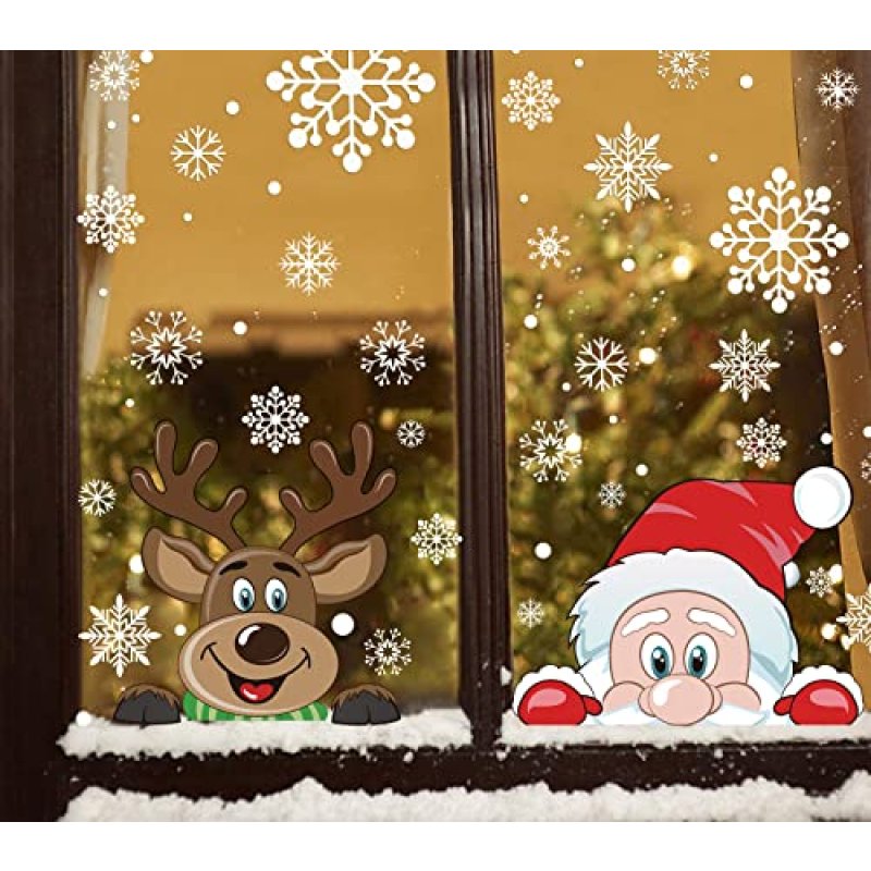VEYLIN Christmas Window Stickers