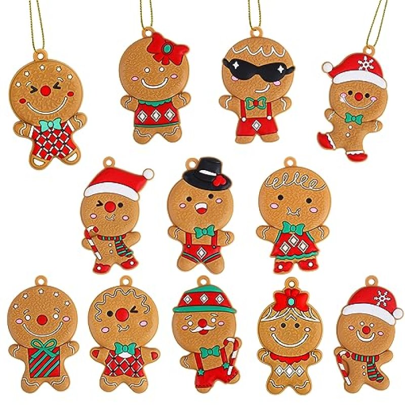 VEYLIN Christmas Gingerbread Ornaments