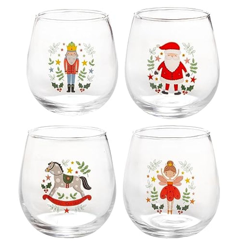 YöL Christmas Glass Tumblers