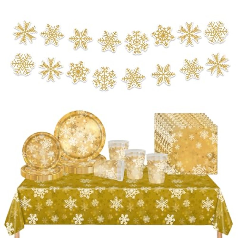 Christmas Gold Tableware Set