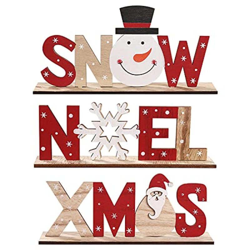 Christmas Wooden Tabletop Signs