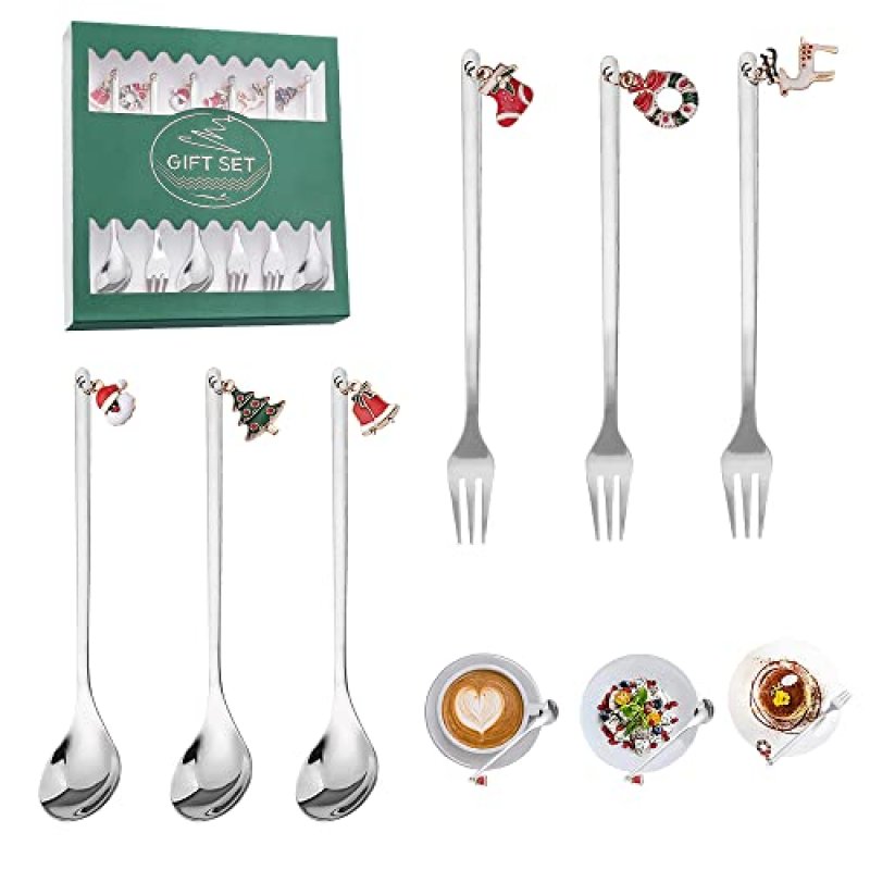 BUZIFU Christmas Spoon & Fork Set