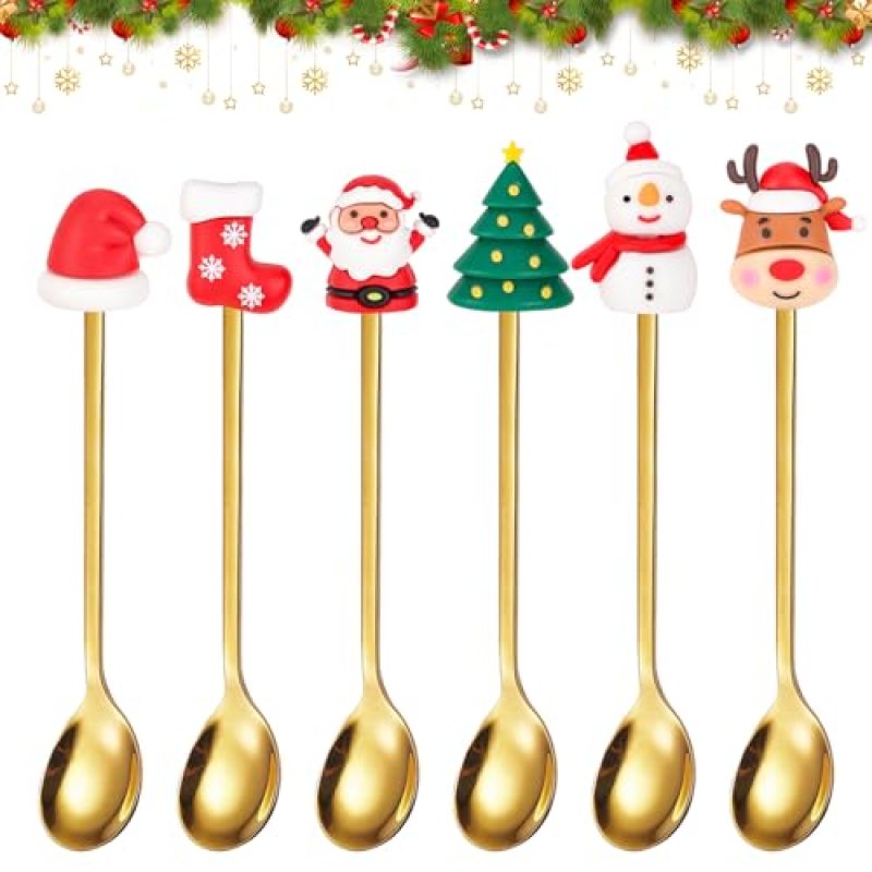 HOWAF Christmas Spoons Set