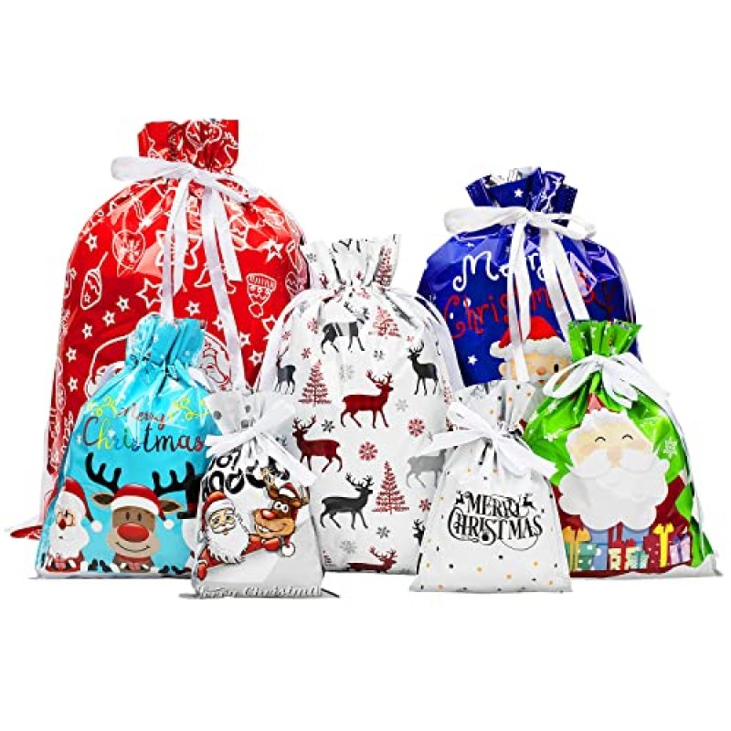 Christmas Drawstring Gift Bags, 30pcs Xmas…