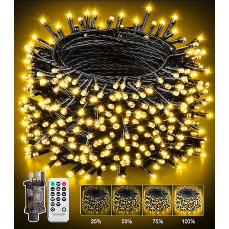 PBGMRT Christmas Tree Fairy Lights Outdoor - 50m…
