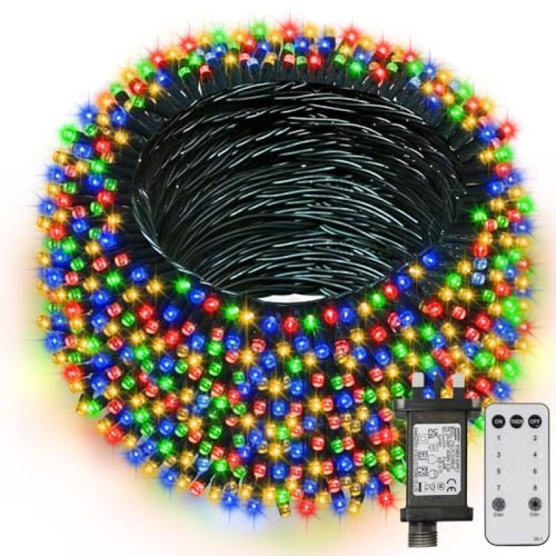 CCILAND Christmas Tree Lights Mains Powered, 40M…