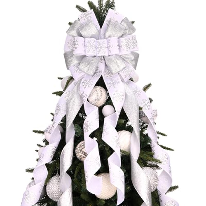 Christmas Tree Topper Wreath Bow 45x12 Inches…